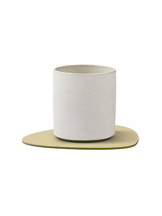 LIND DNA |  Glasuntersetzer 11x13cm CORDUROY OVAL Lemon Sorbet | 